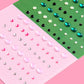 “As Long As Your Mine” 💚🩷 Wicked Pink Green Face Gem Set - 112 pcs, kids