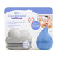 Cloud and droplet bath toys set, water play, easy open-close, ergonomic design, dishwasher safe, baby.