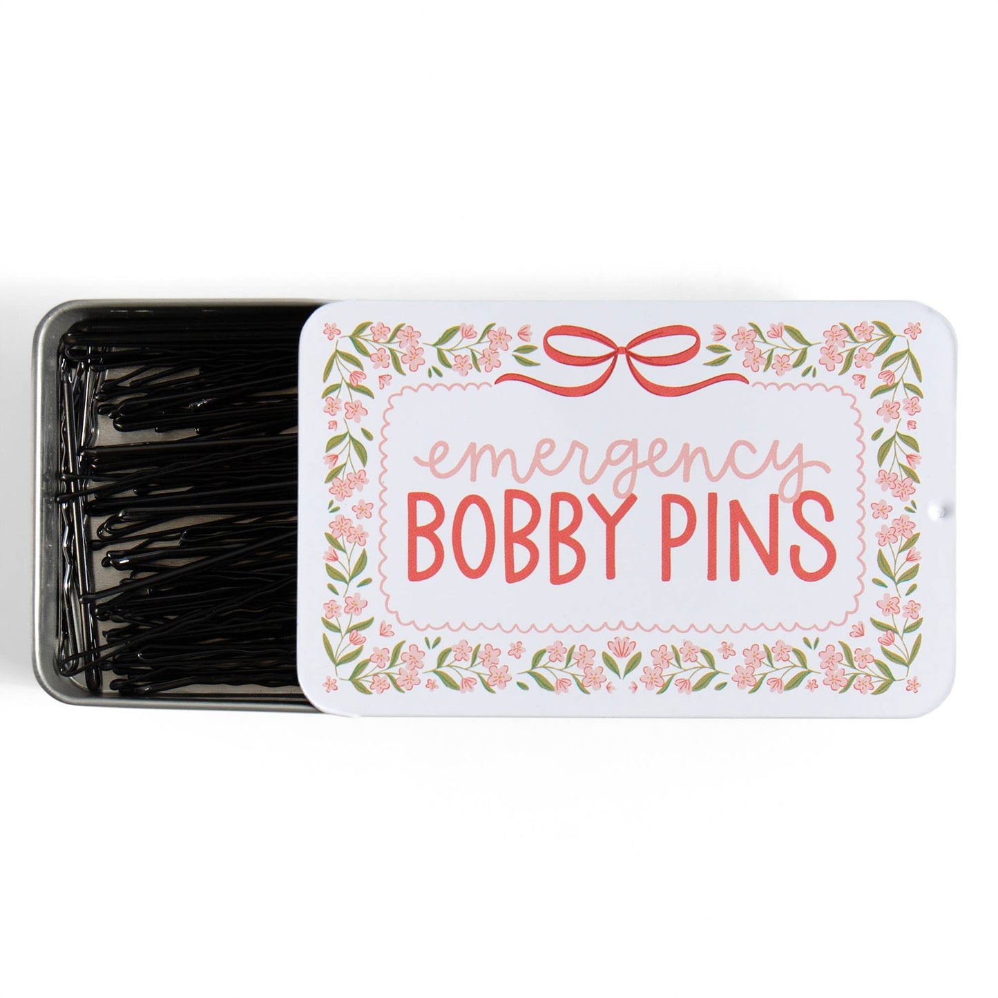 "Pin Emergency" 📌 Emergency Bobby Pins Travel Tin (60 Pins) by Pippi Post