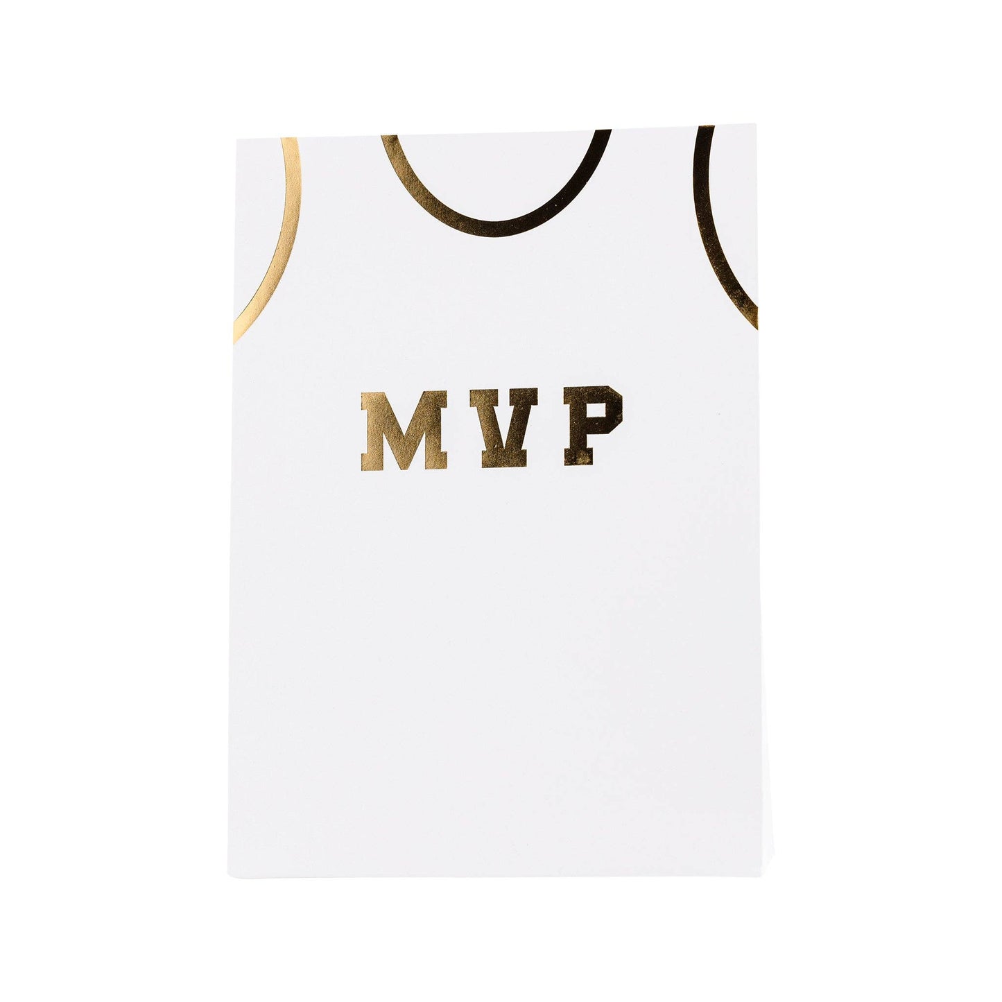 Basketball treat bags set, including 8 jersey-style bags measuring 5" x 8" x 2.5". Features gold number stickers and twine for a fun party accessory. Perfect for kids' basketball-themed parties, ensuring a slam dunk with kids and parents alike.