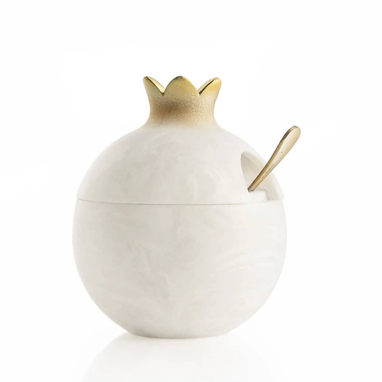 Resin Pomegranate Honey Dish: Gold