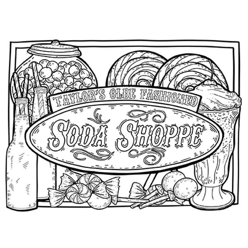 “Greetings from Stars Hollow” 💌 Gilmore Girls Postcard Coloring Book