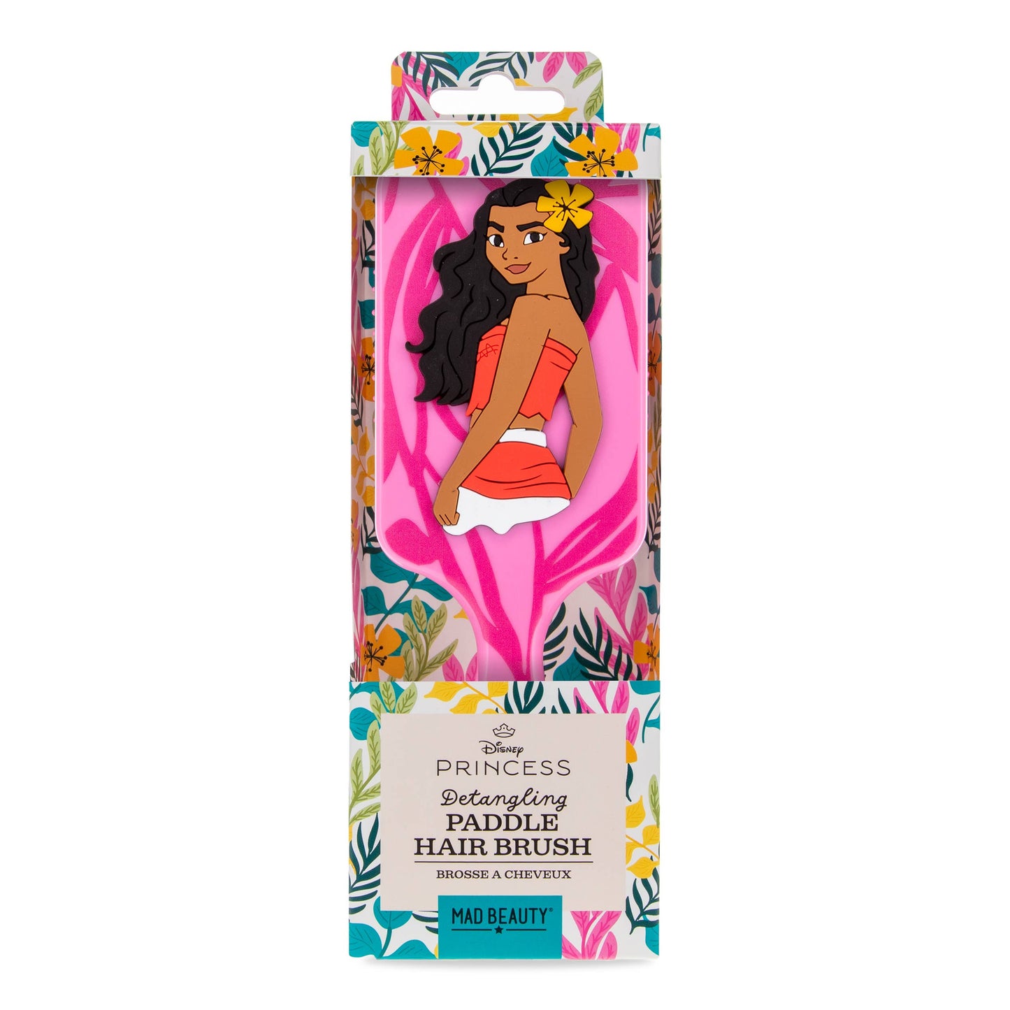 Flexible bristle paddle brush – smooths and detangles wet or dry hair gently
