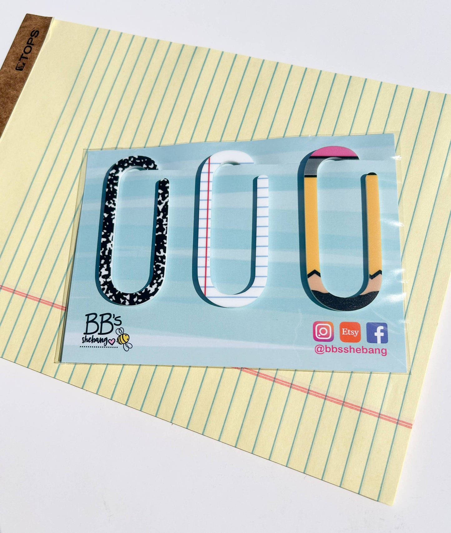 “Hit the BookMARK” 🔖 Teacher Paperclip Bookmark set, bookmark gift for teacher