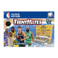 Holiday basketball court puzzle and collectible figures
