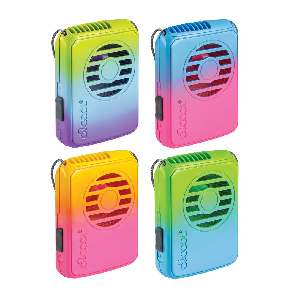 “Fan Girl” 🪭 O2Cool Deluxe Necklace Fan Ombre Colors