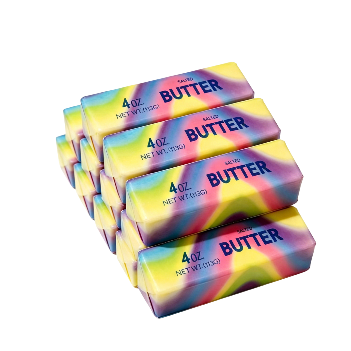 "Butter Vibes" 🌈 Rainbow Butter Stick Squishy Slow-Rising Sensory Toy