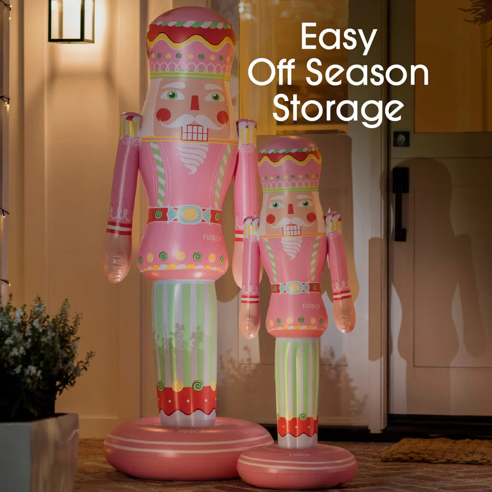 pink inflatable nutcracker 3.5 ft christmas decoration