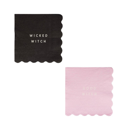 “Witch, Please” 🧙 Good Witch Bad Witch Cocktail Napkin Set