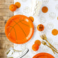 Celebrate sports-themed parties with these basketball party cups, featuring a net design. Ideal for kids' parties, each cup holds 12 oz and is stylishly crafted."