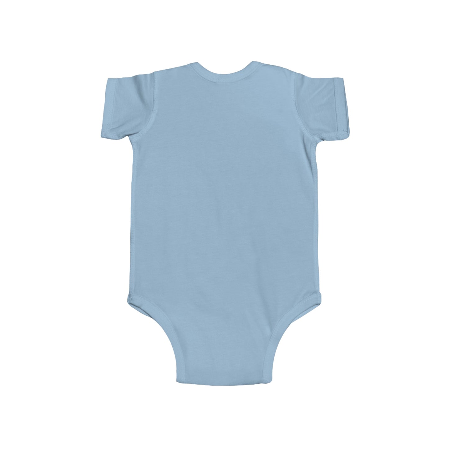 Trendy Cowboy Ghost Trick or Treat baby onesie featuring a cute ghost in a cowboy outfit holding a candy bag. Made from 100% combed ringspun cotton, this short-sleeved bodysuit is comfortable, lightweight, and perfect for baby boys or girls aged 6M-24M.