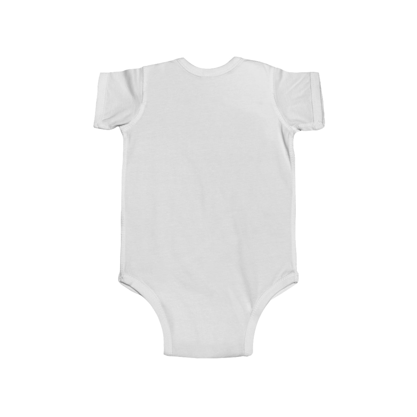 Trendy Cowboy Ghost Trick or Treat baby onesie featuring a cute ghost in a cowboy outfit holding a candy bag. Made from 100% combed ringspun cotton, this short-sleeved bodysuit is comfortable, lightweight, and perfect for baby boys or girls aged 6M-24M.