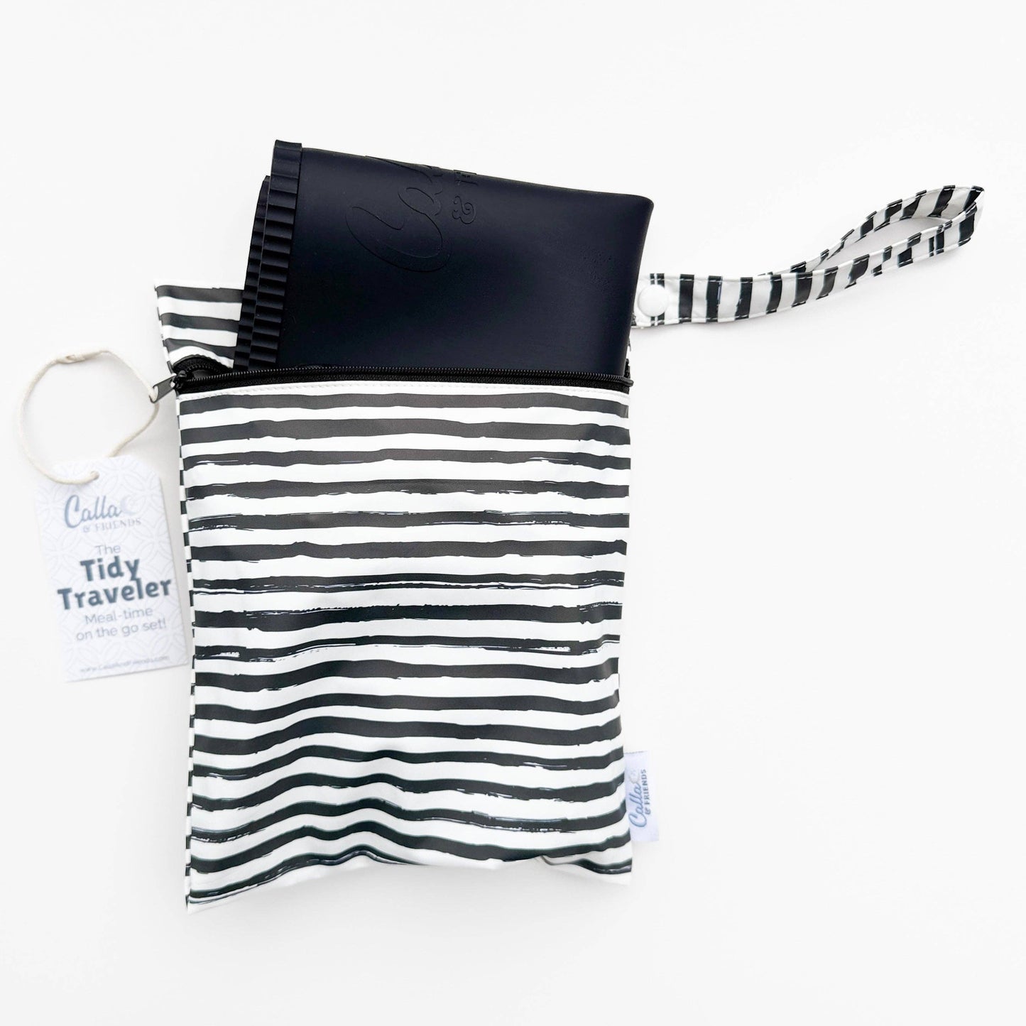 "Tidy Traveler" 🍽️ Slate Blue Brush Stripe Placemat Set by Calla & Friends