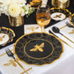 Black and white napkins for upscale events