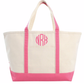 Large and medium canvas tote bags with zipper, colorful, sturdy, perfect for everyday use