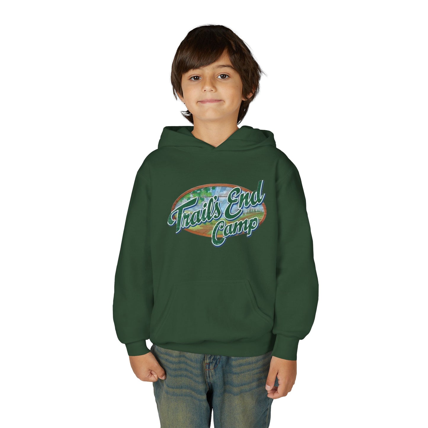 Youth Hoodie — Trails End Camp Retro Logo Sweatshirt