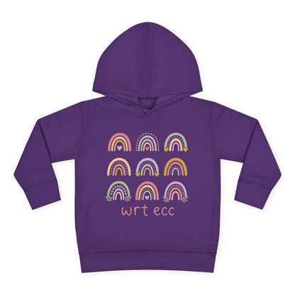 “Chasing Rainbows” 🌈 Boho Rainbow Grid WRT ECC Toddler Hoodie by CGO