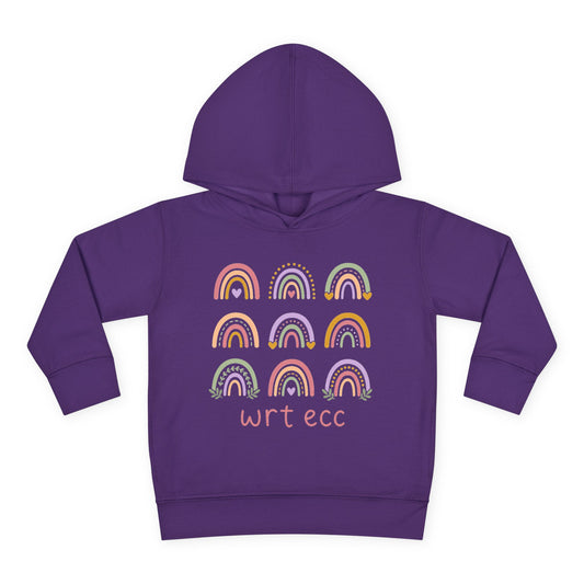 “Chasing Rainbows” 🌈 Boho Rainbow Grid WRT ECC Toddler Hoodie by CGO