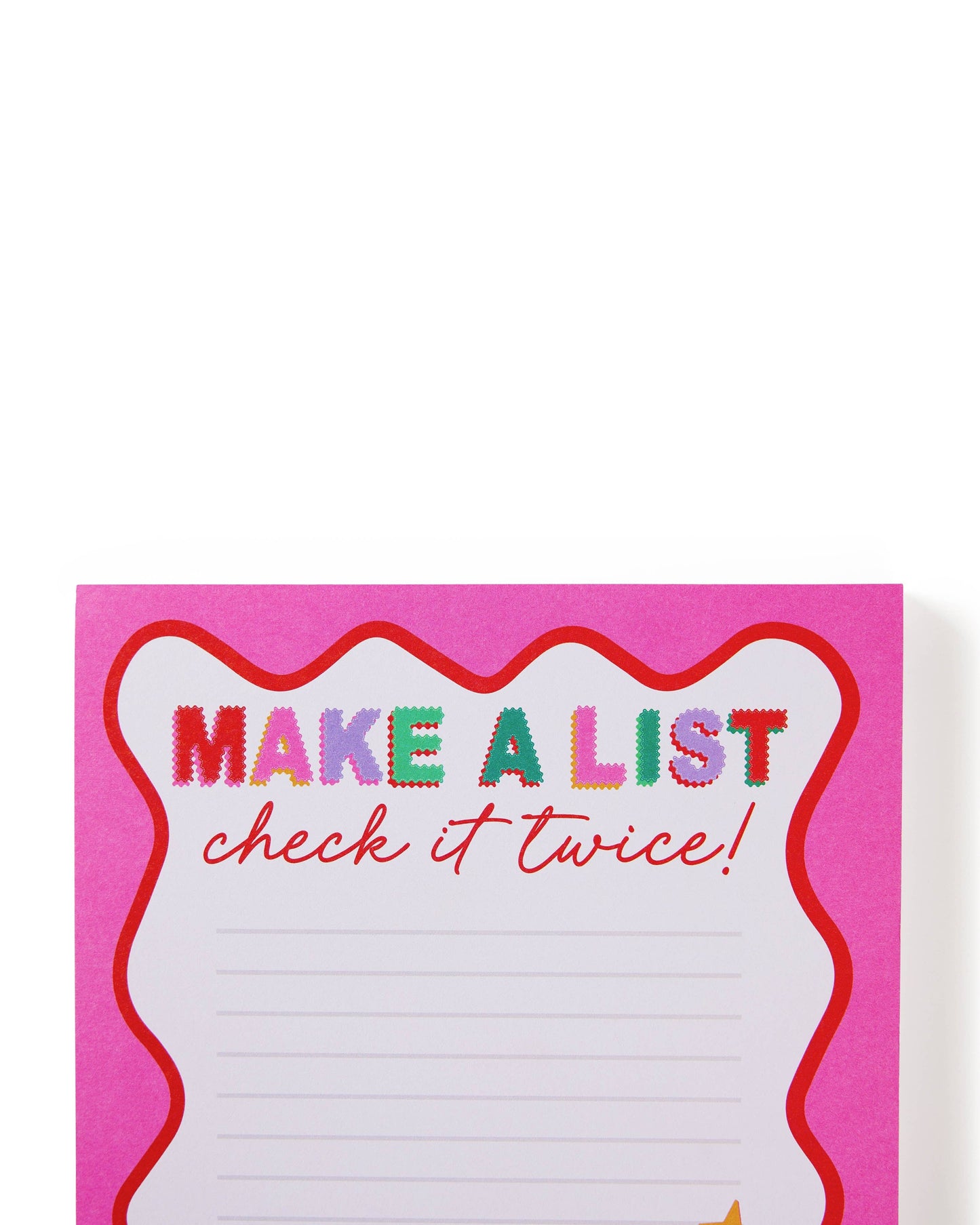“Check It Twice” 📝 Holiday Wish List Notepad by Packed Party