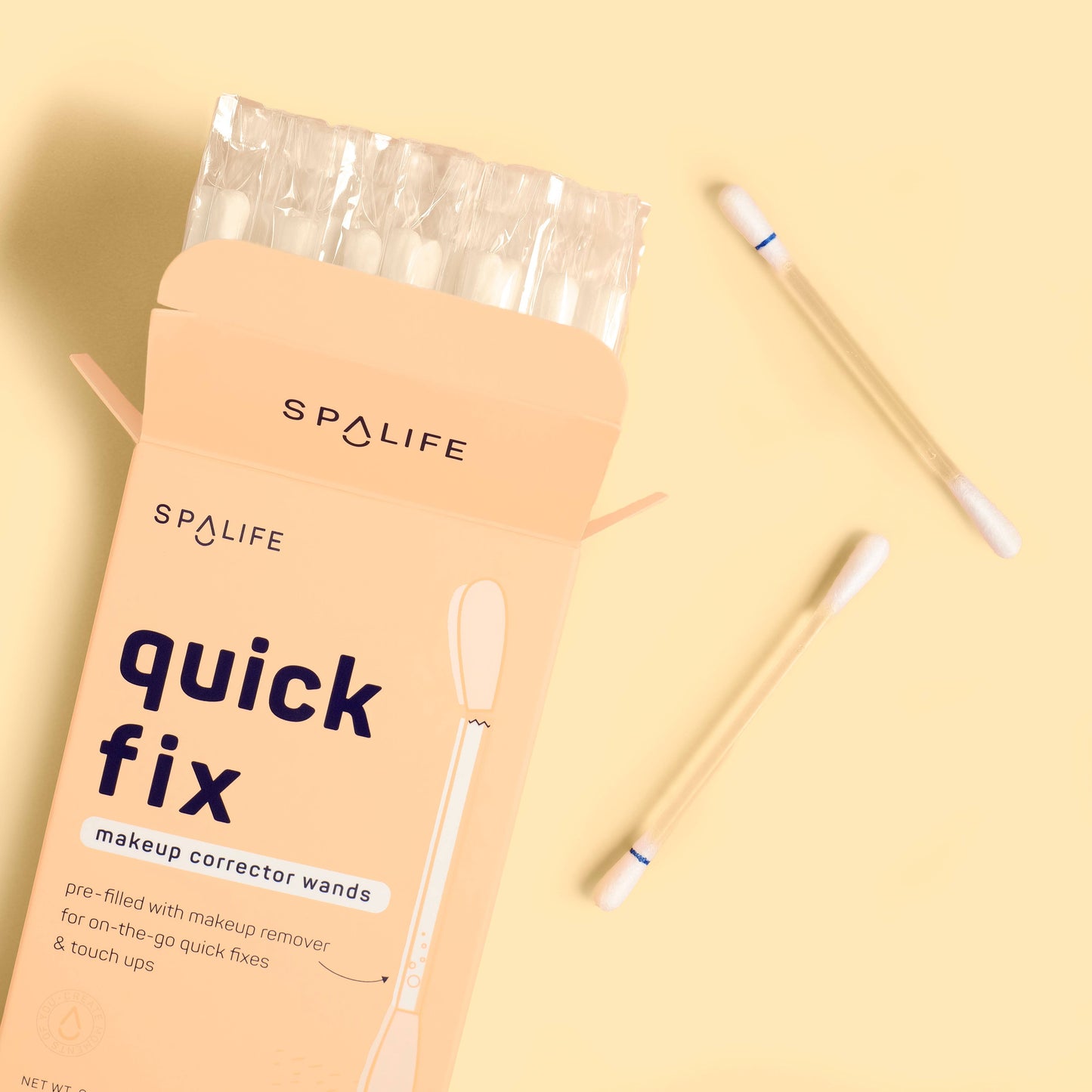 Disposable makeup corrector wand close up