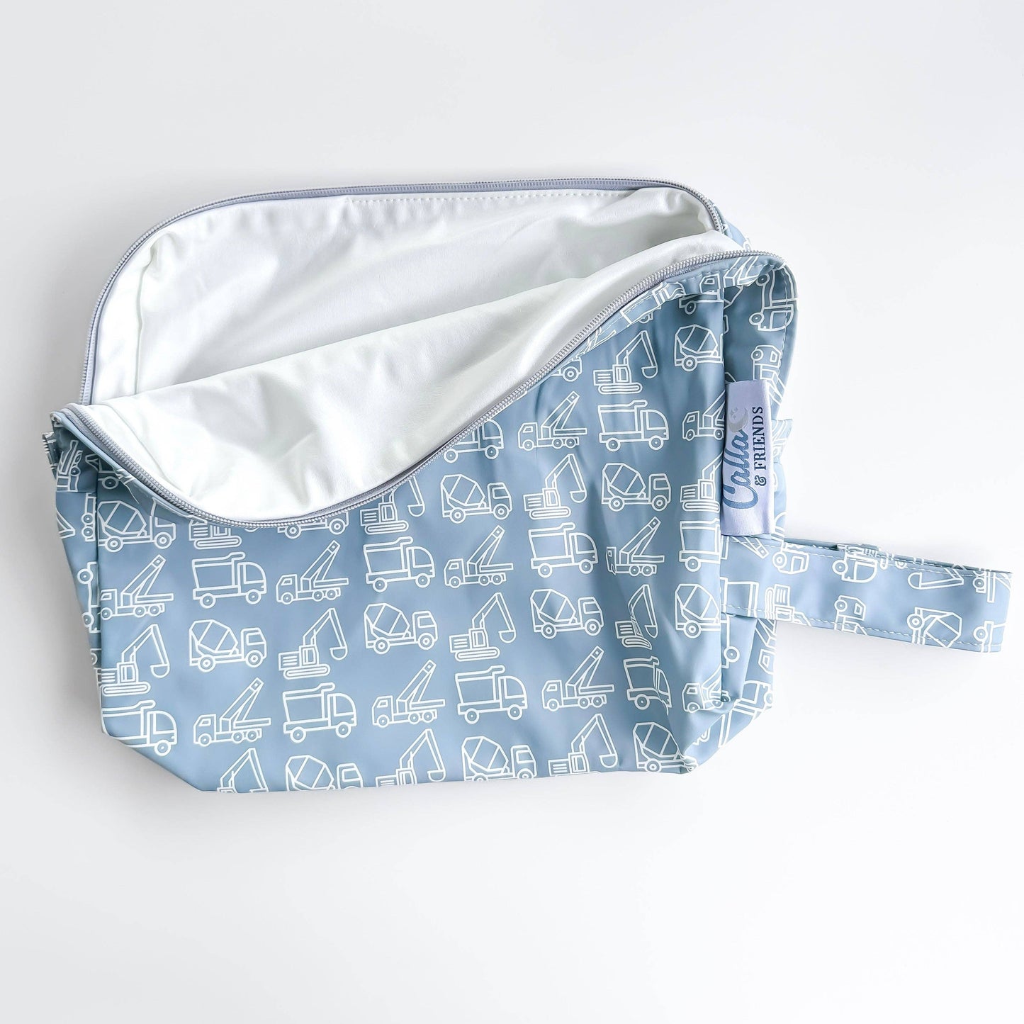 "Everything Wet" 💦 Brush Stripes Blue Wet Bag by Calla & Friends