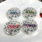 4" Mahjong Glass Coasters – Set of 4, stylish drink coasters for home, kitchen, and living room decor.