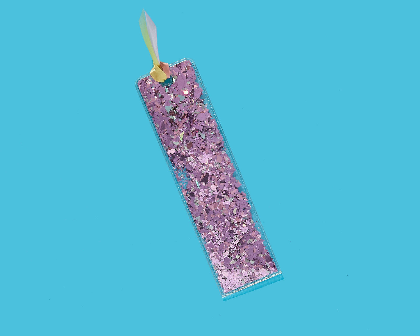 “Bookworm Vibes” 📚 Purple Confetti Tie-Dye Bookmark by Taylor Elliott Designs