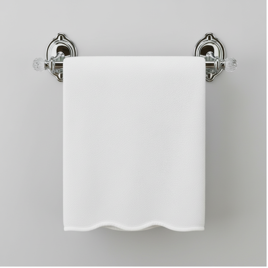 "Wrapped in Lotus" 🛁 Pink Piping Bath Sheet Set (2-Piece) by Lotus Linen