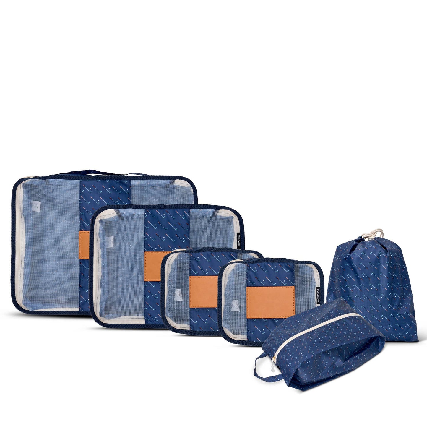 “The Patrick” 🧳 Personalized Blush Packing Cubes (6-Piece Set) by Boulevard