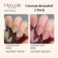 Custom Nail Polish: 2 Pack Long-wearing + Vegan + Non-toxic: 0224 Glossy Fuschia / 1424 Royal Blue Gloss with Hint of Shimmer