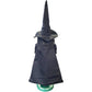 Wicked Witch nutcracker holding broom for Halloween décor