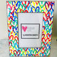 Pink & red heart resin photo frame 8x10, fits 5x7 photo, perfect for weddings & Valentine’s Day.
