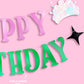 “Birthday Witch-es” 💚🩷 Wicked Banner - Kid's Party pink + green foil banner