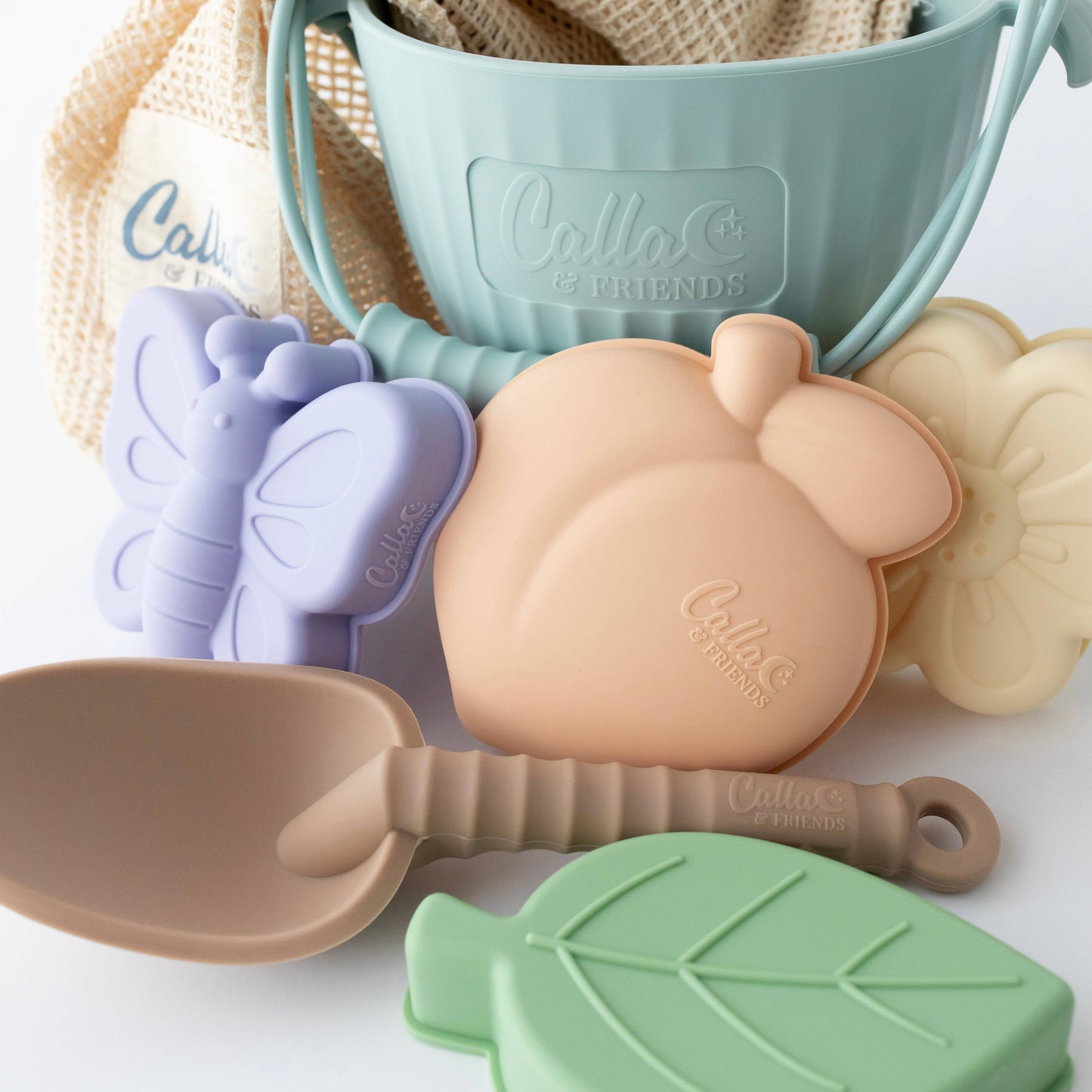 "Peach Blossom Beach" 🌺 Silicone Beach Toy Set by Calla & Friends
