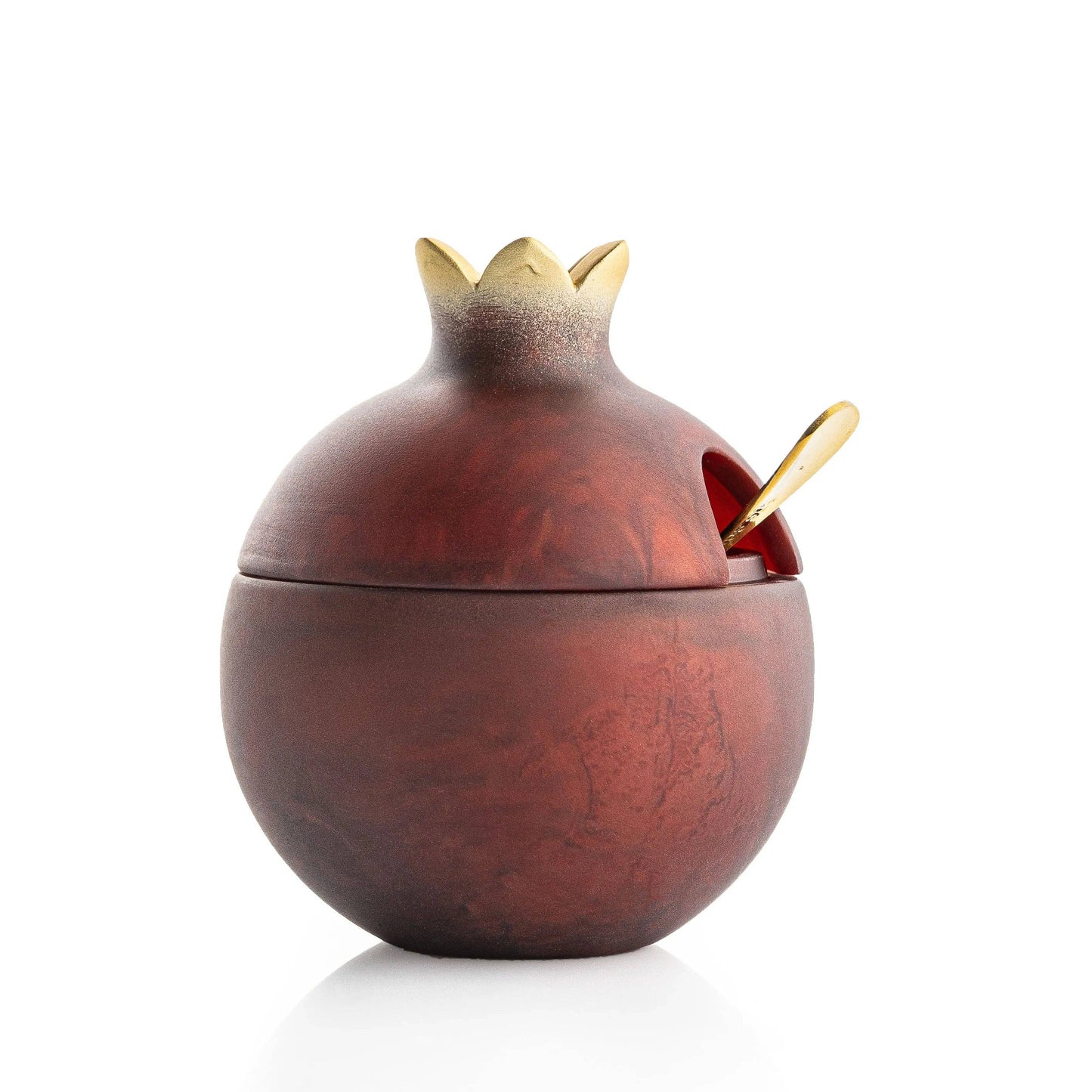 Resin Pomegranate Honey Dish: Gold
