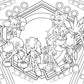 Gamer relaxing with Sonic coloring book