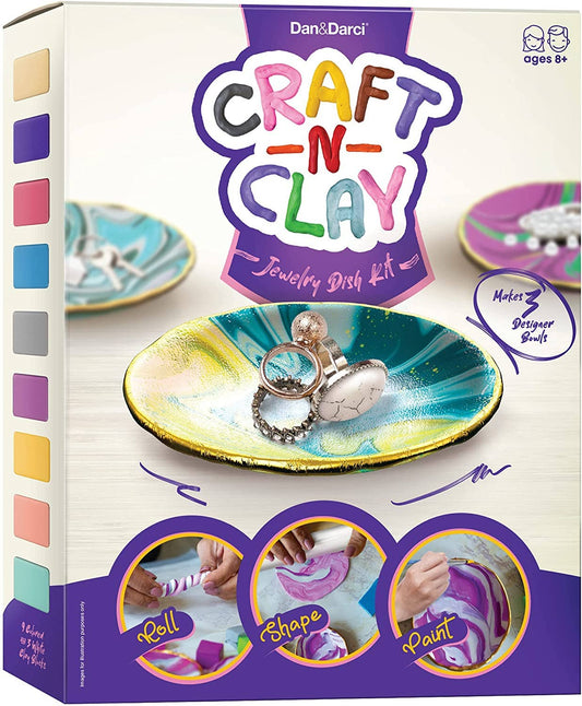 "Trinket Tray" 💍 Air-Dry Clay Jewelry Dish Kit by Dan&Darci