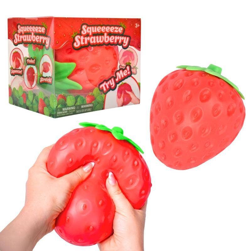 "Berry Big Squeeze" 🍓 Jumbo Strawberry Squishy Slow-Rising Sensory Toy