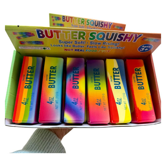 "Like Buttah" 🌈 Rainbow Butter Stick Squishy Slow-Rising Fidget