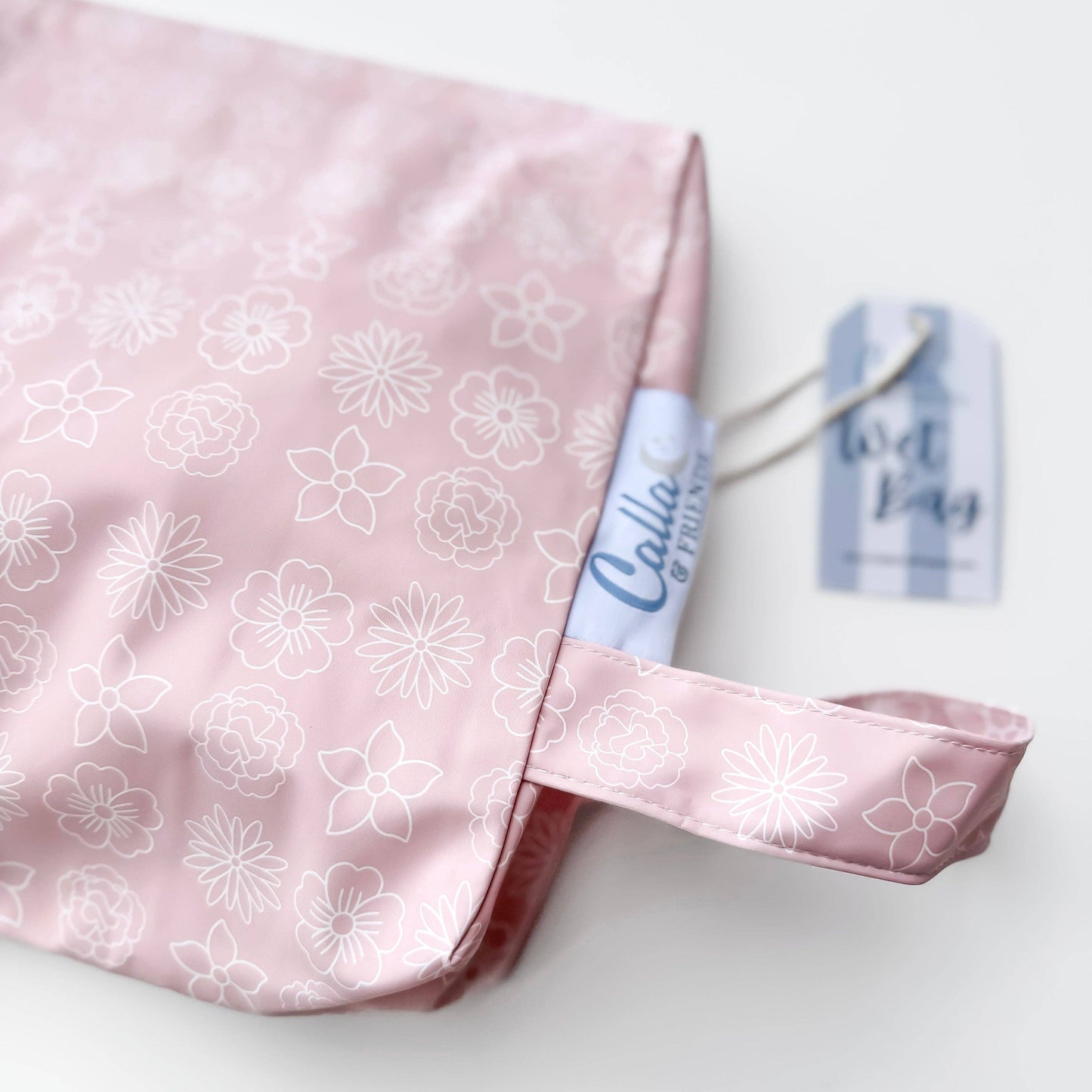 "Everything Wet" 💦 Brush Stripes Blue Wet Bag by Calla & Friends