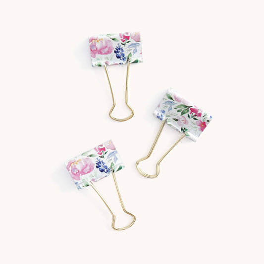 “Holding It Together” 🌸 Floral Binder Clips for Desk & Home (Set of 6) by Emily Ley
