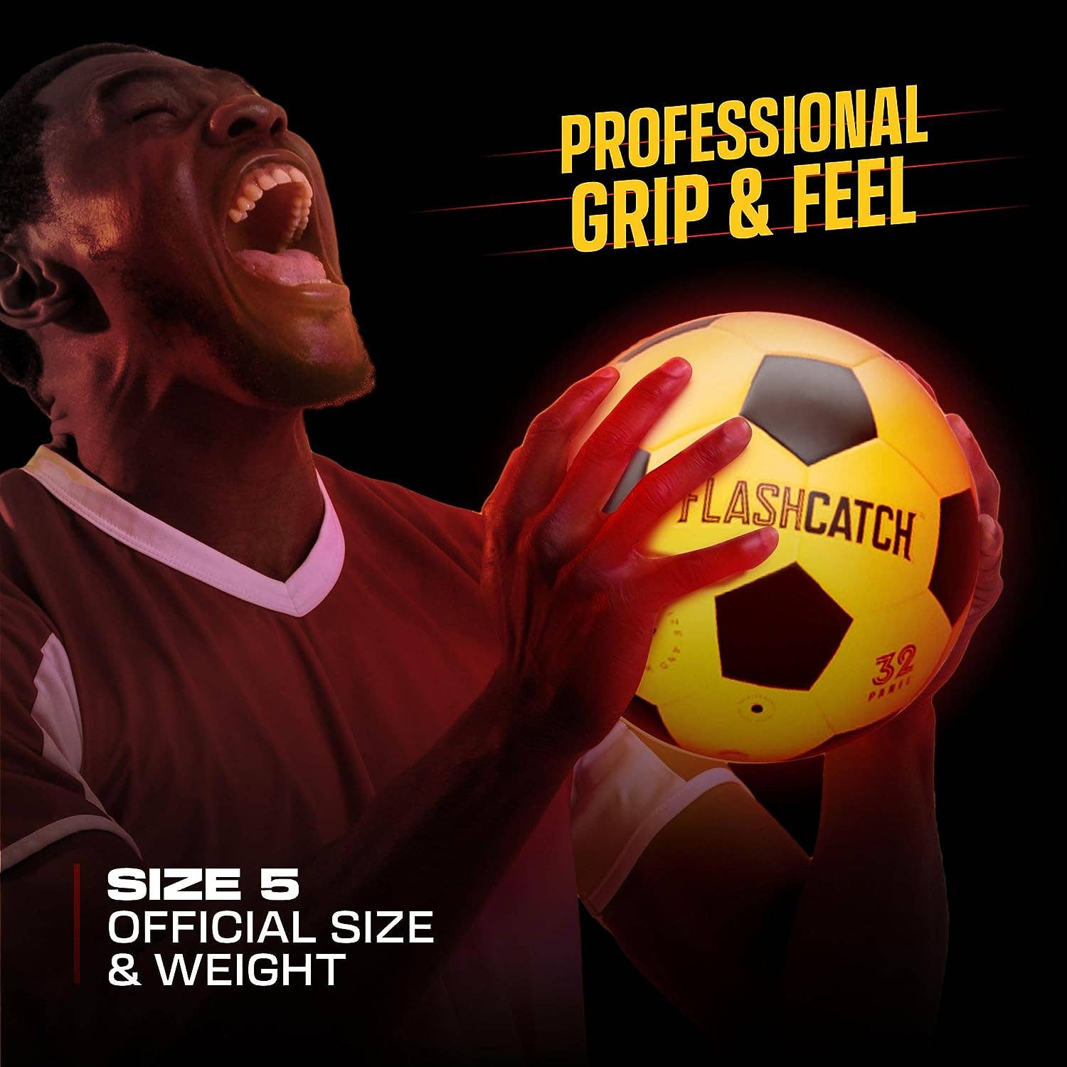 Glowing soccer ball for backyard night games