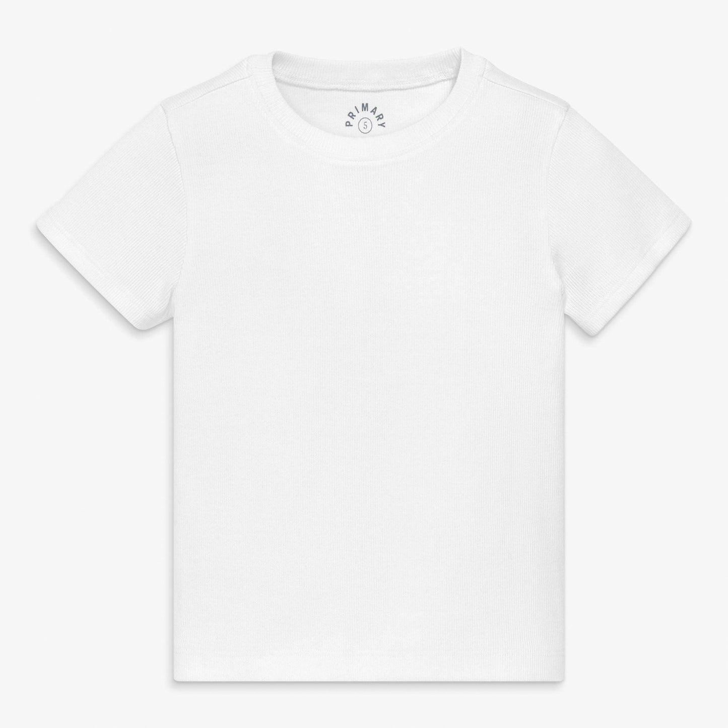 "The Rib Tee" 🤍 Kids Ribbed Everyday Tee — Soft Solid Basics