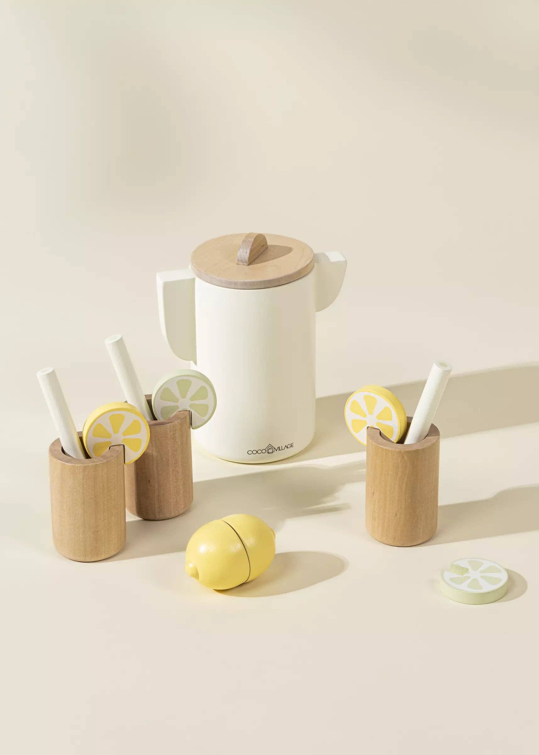 Wooden lemonade set for pretend play