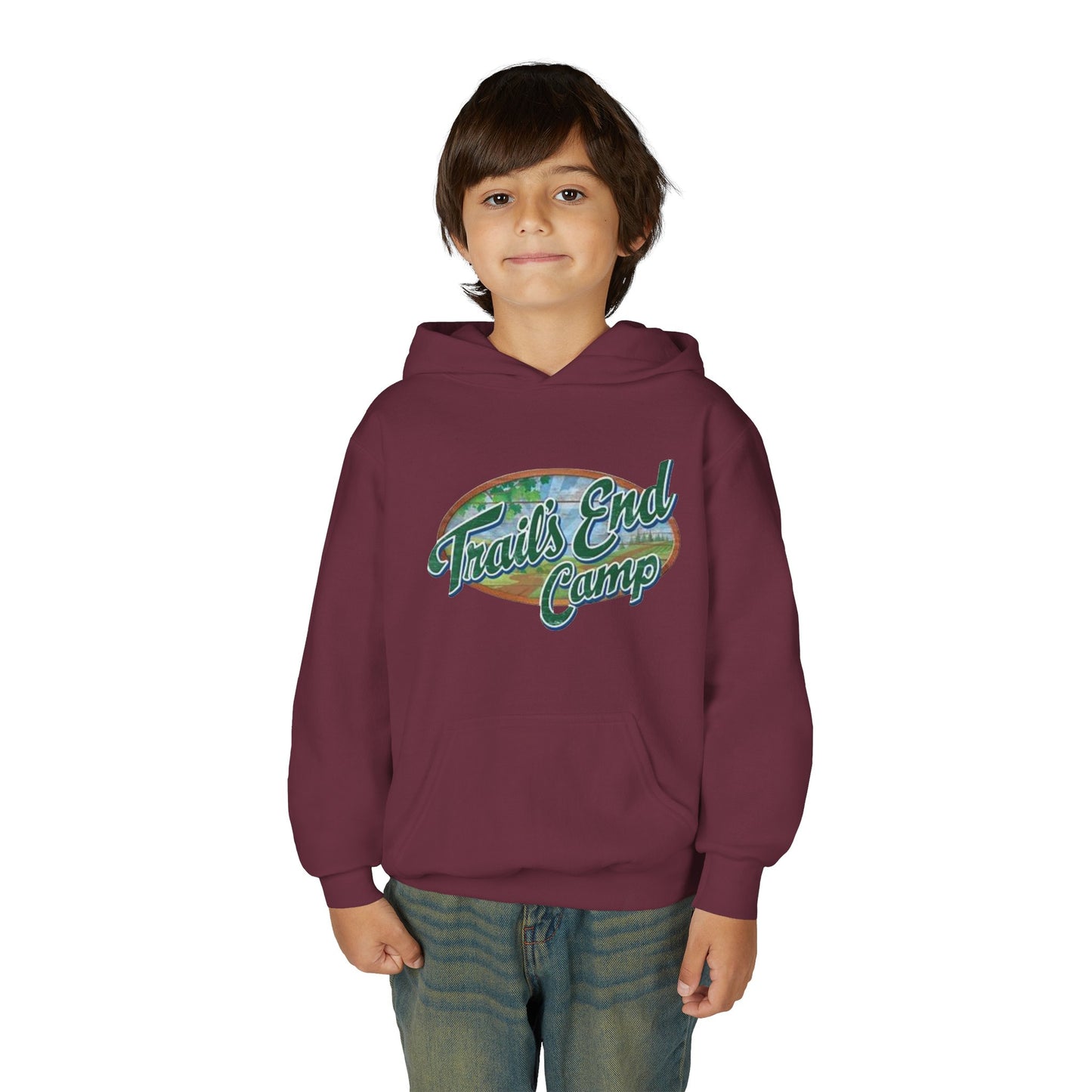 Youth Hoodie — Trails End Camp Retro Logo Sweatshirt
