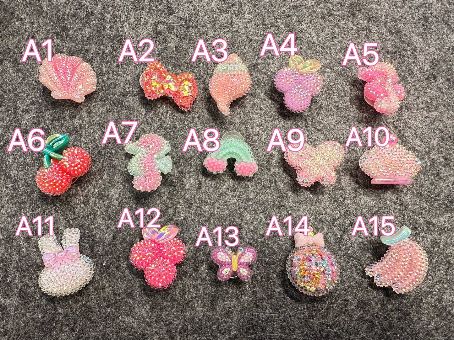 "Bling Bling Bling" ✨ Aurora Glitter Resin Croc Charm Set (17-Pack) by JuliesDecal