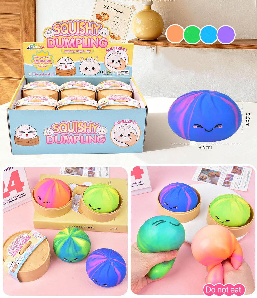 “Dumpling Drama” 🥟 Mystery Mini Squishy Dumpling Stress Toy by Auraquise