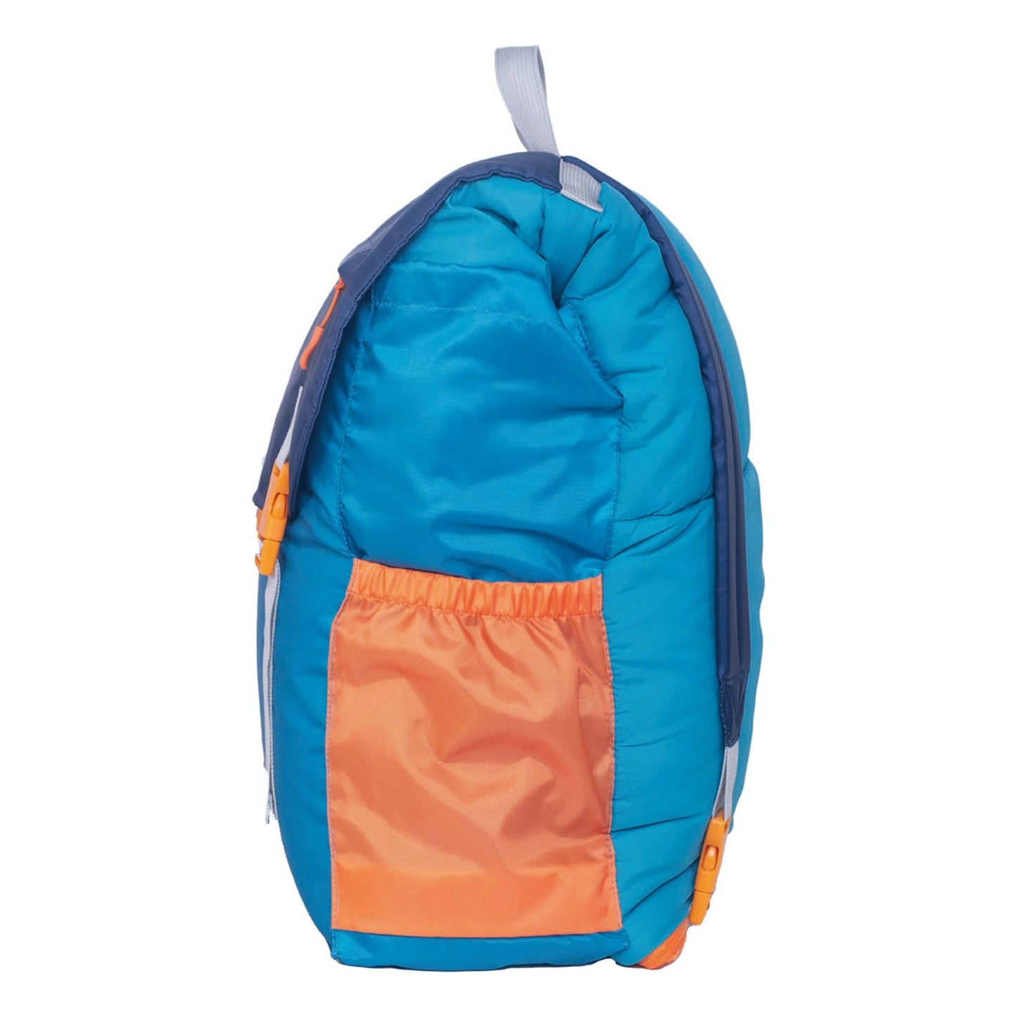 "Pack & Snooze" 🎒 Mimish Sleep-N-Pack Sleeping Bag — Enamel Blue, Persimmon & Navy (Big Kid)