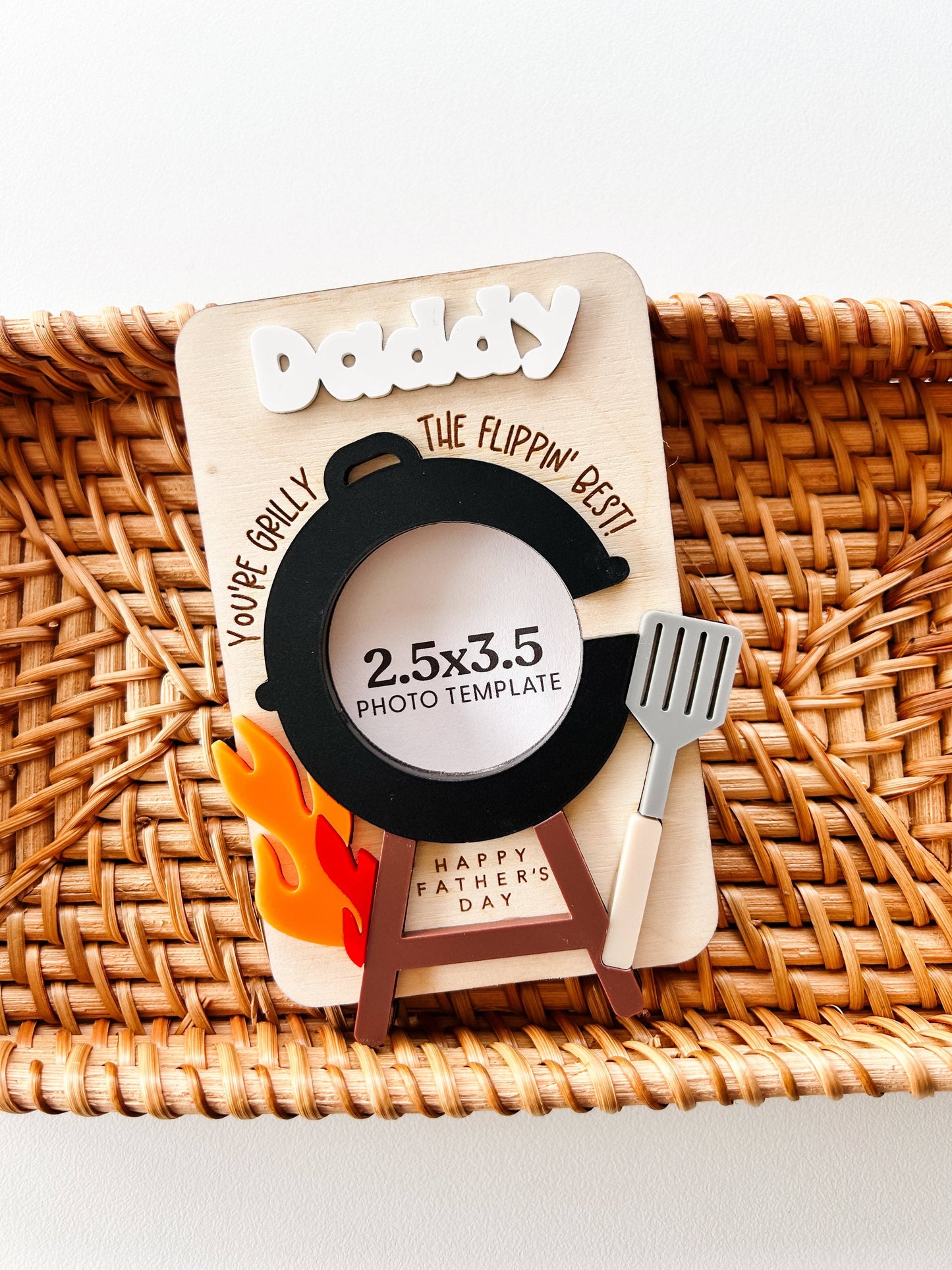 "Grill Sergeant" 🔥 BBQ Personalized Photo Magnet by Goldie Letter Company