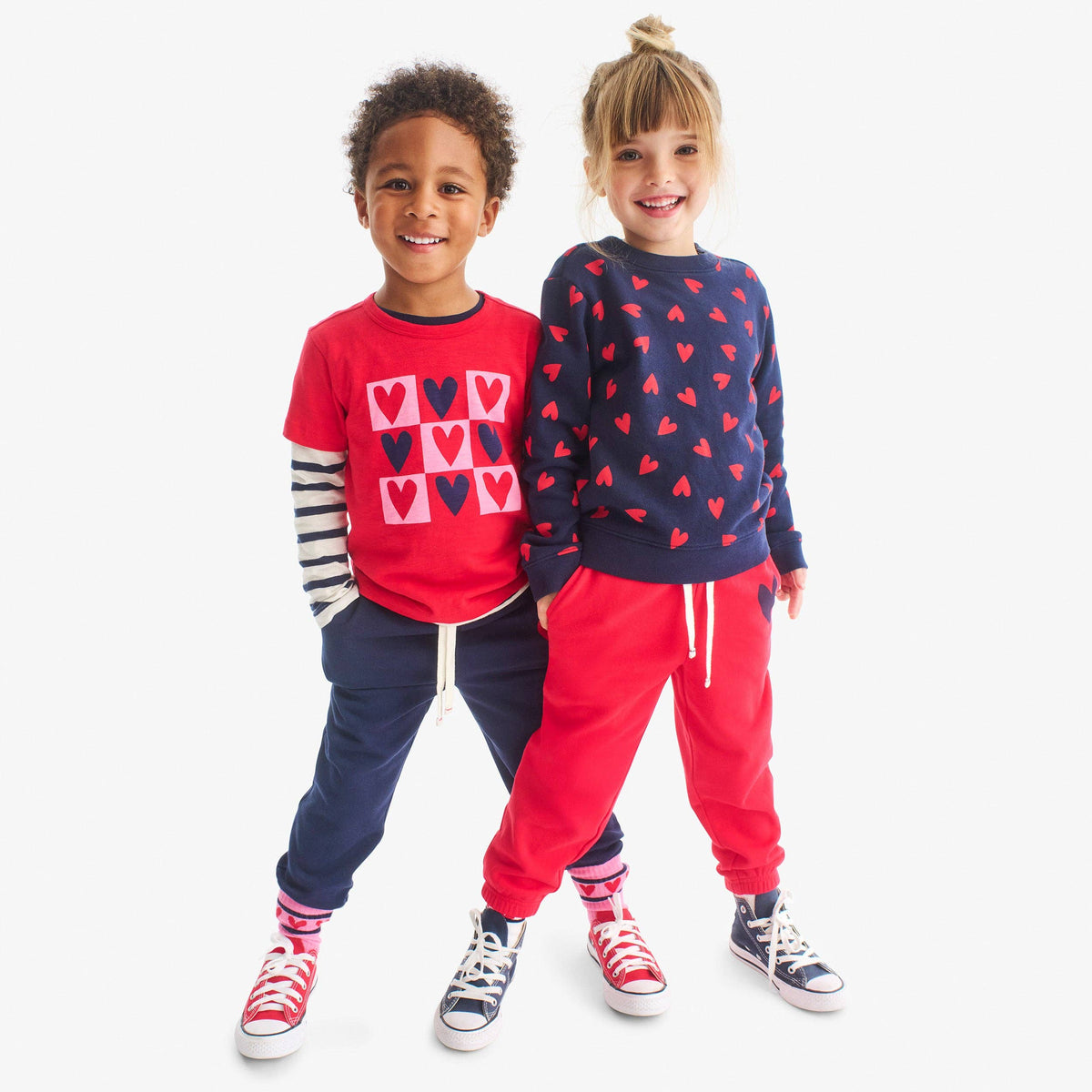 "Soft Spot" 💗 Kids French Terry Heart Sweatpants by Primary